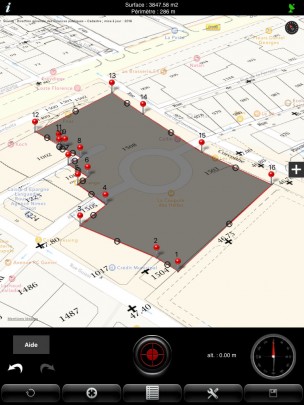 A2 ipad avec cadastre