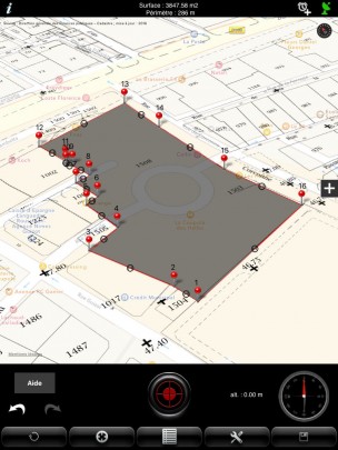 A2plus ipad avec cadastre