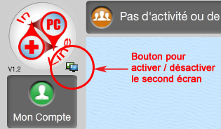 Bouton second écran - REZO+ PC Inline