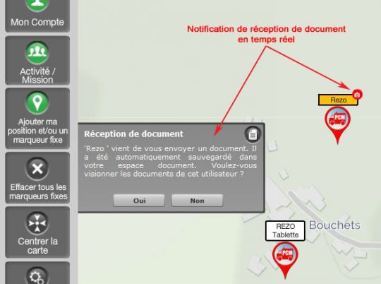 Envoi de document au PC - REZO+ PC Inline