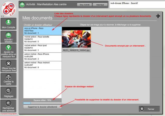 Envoi de document au PC - REZO+ PC Inline