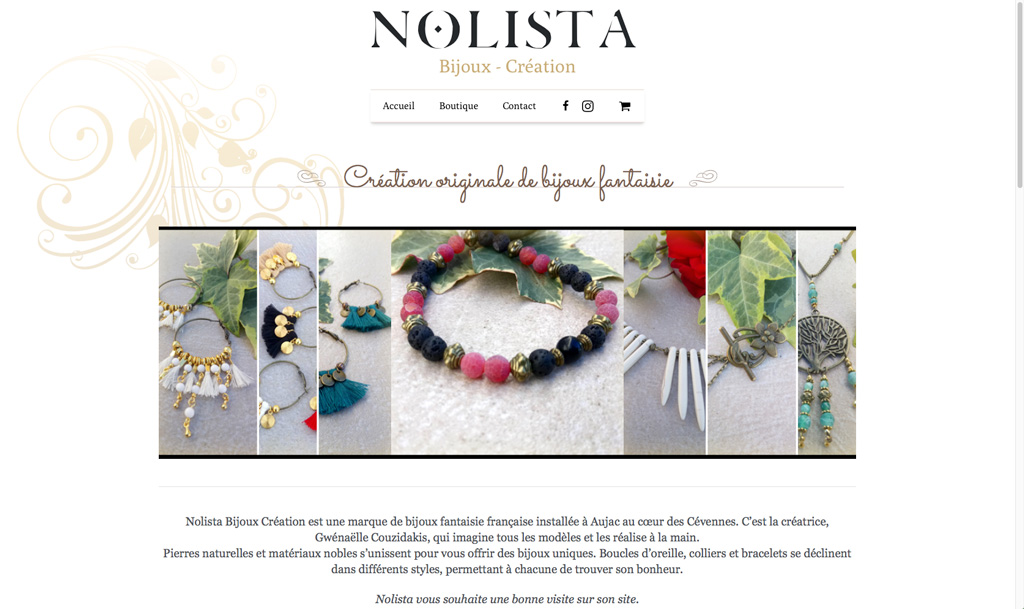 nolista bijoux création