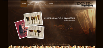 La flûte à champagne en chocolat